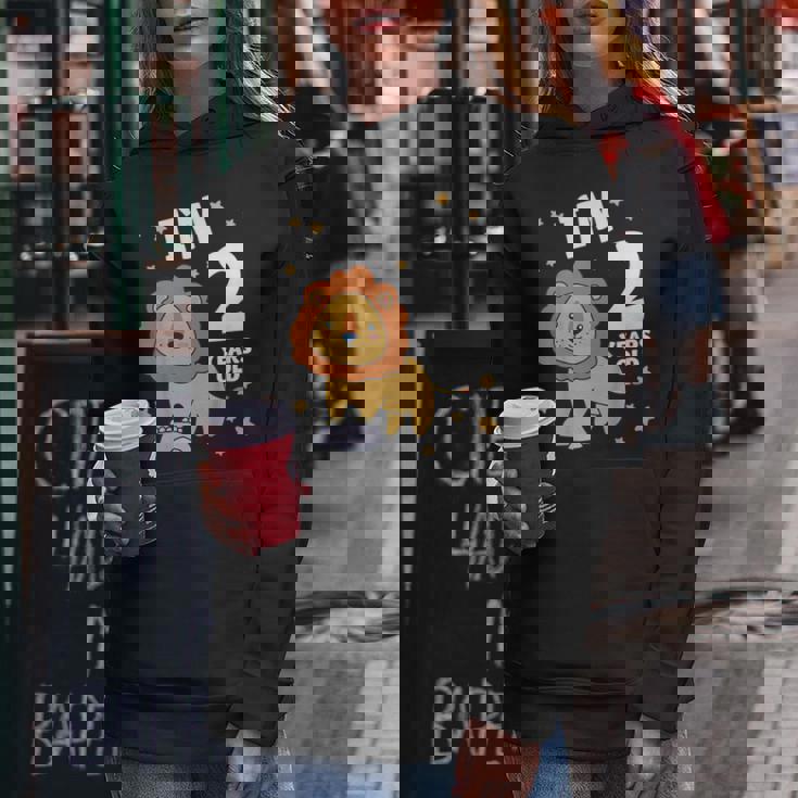 キッズ 2歳の誕生日 ライオン 2歳 男の子 女の子 レディースパーカー 面白い贈り物