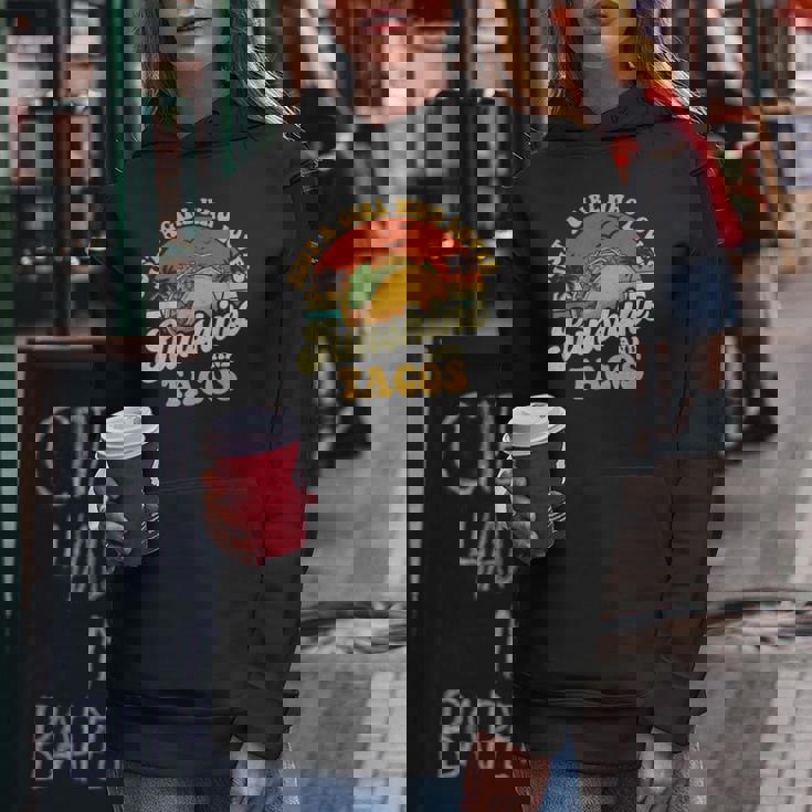 サンシャインとタコスが大好きな女の子-タコス好きメキシコ レディースパーカー 面白い贈り物