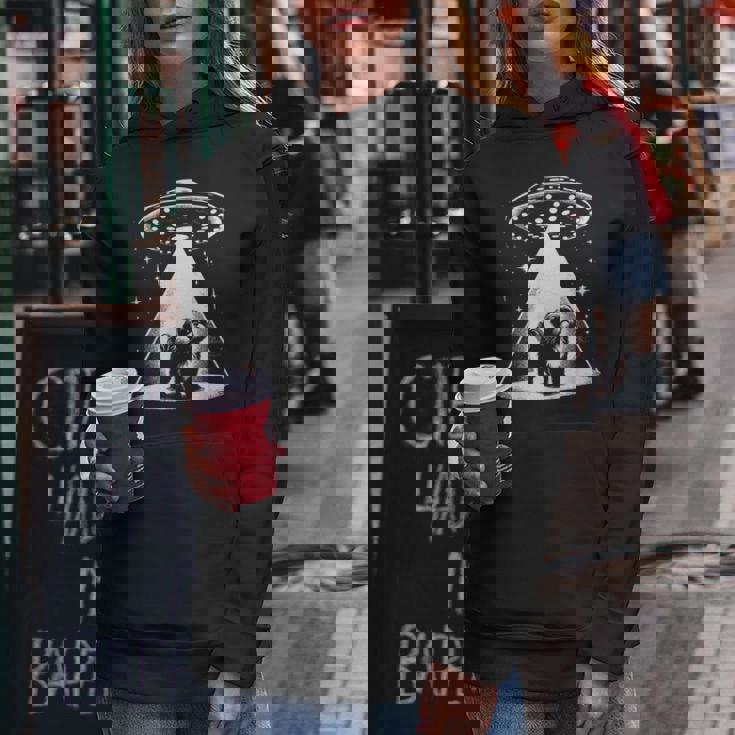 シーズー Mom Dad Dog Alien Ufo レディースパーカー 面白い贈り物