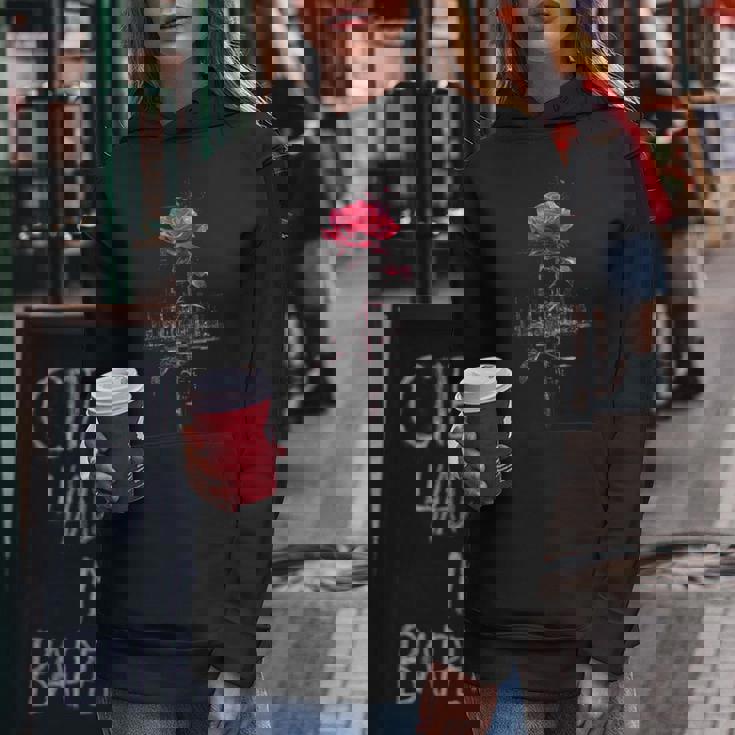 バラ 花 イラスト グラフィック 抽象 ピクセルアート バラ レディースパーカー 面白い贈り物