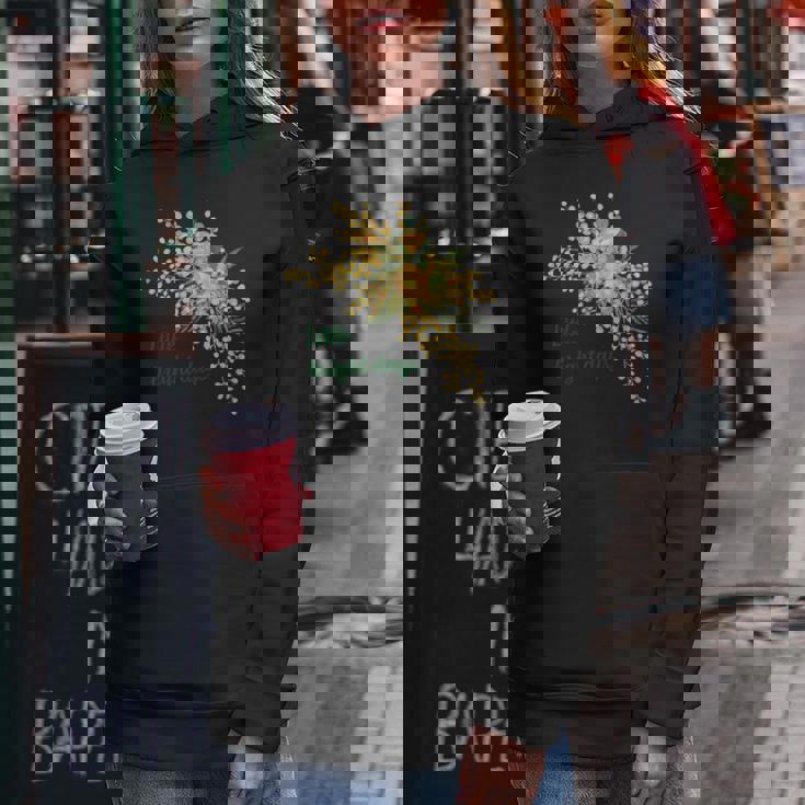 ミモザ 花柄 Little Bright Days ナチュラル 春カラー フラワーデザイン 長袖tシャツ レディースパーカー 面白い贈り物