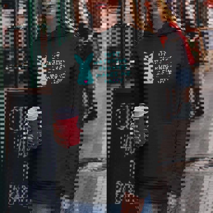 リサイズ ただうさぎを見てるだけで、幸せな気持ちになる Bunny Bunnies Rabit Happy うさぎ レディースパーカー 面白い贈り物