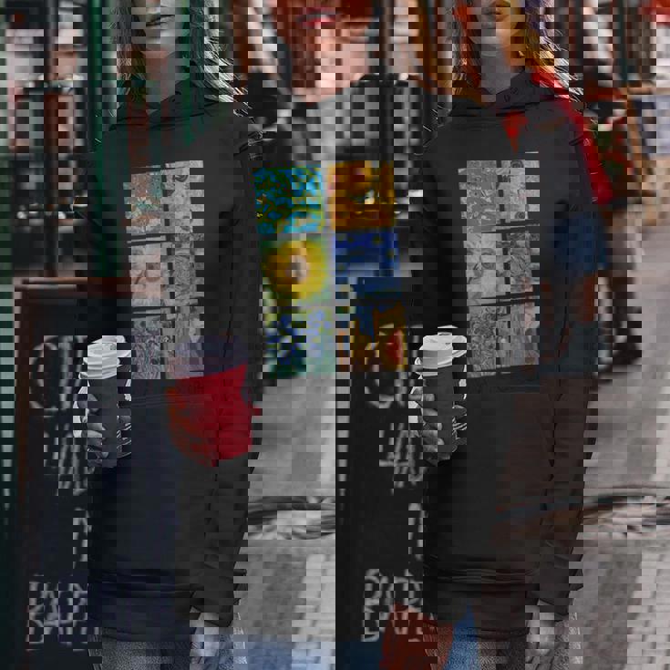 ヴァン・ゴッホコラージュ 星月夜 ひまわり アーモンドの花 レディースパーカー 面白い贈り物