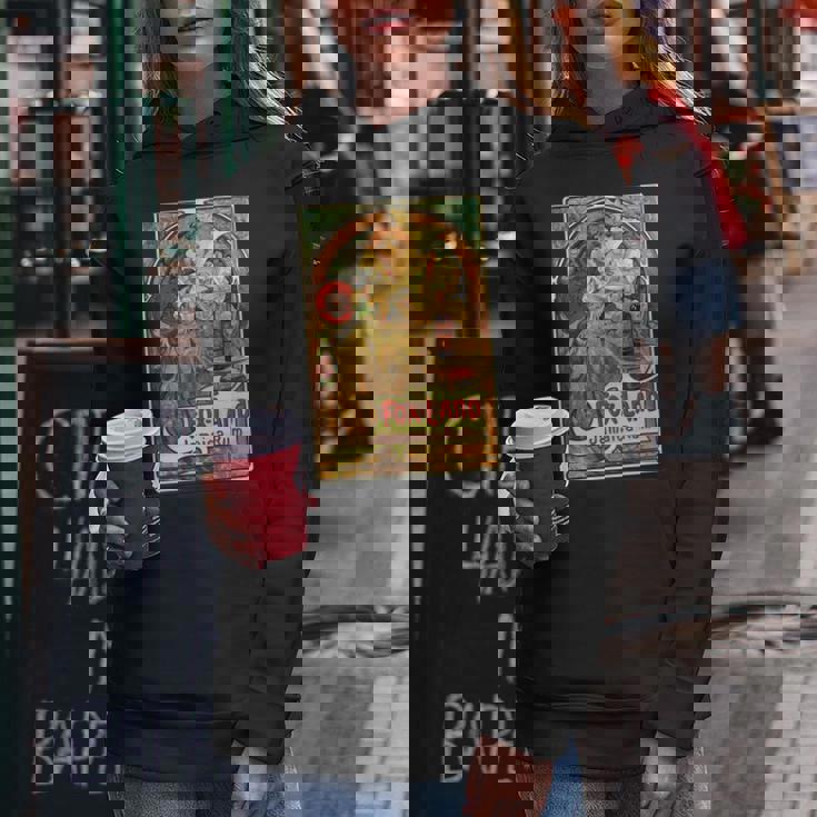 ヴィンテージ ジャマイカ ラム広告ポスター 女の子 アルフォンスミュシャ 長袖tシャツ レディースパーカー 面白い贈り物