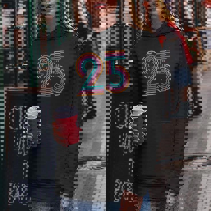 数字 25 25周年 男性 女性 25歳の誕生日 レディースパーカー 面白い贈り物