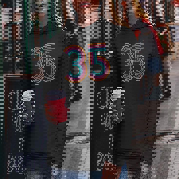 数字 35 35周年 男性 女性 35歳の誕生日 レディースパーカー 面白い贈り物