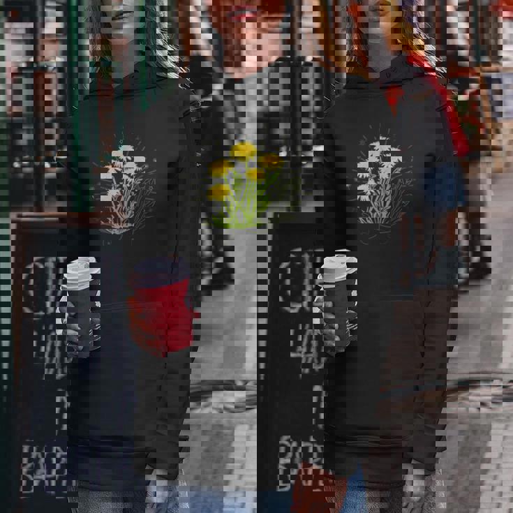 星と水晶の先端の夏の花とタンポポ レディースパーカー 面白い贈り物