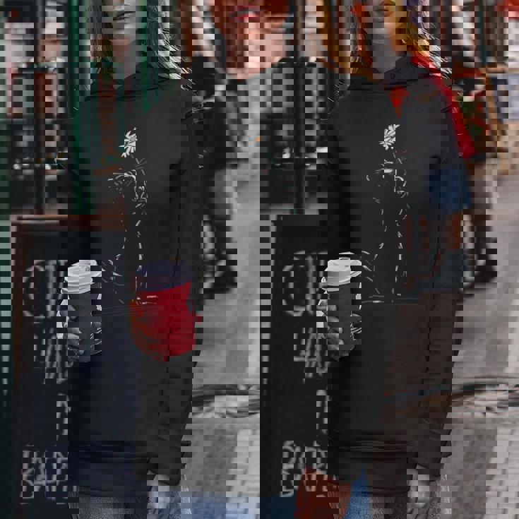 猫 抱っこ 花 ポートレート 動物 モチーフ イラスト 猫 レディースパーカー 面白い贈り物