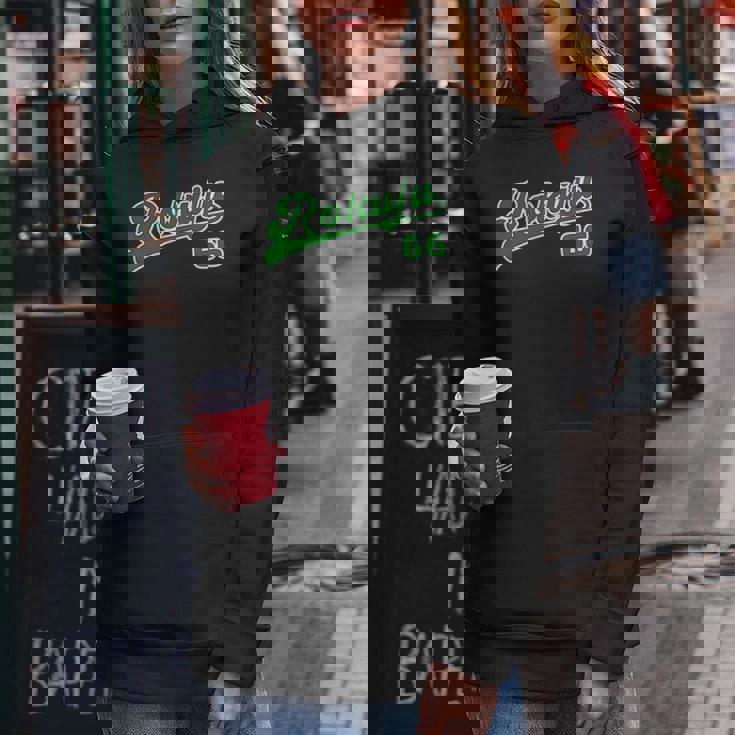 緑寿祝い 野球 野球好き 野球ユニフォーム風 Rokuju 文字 父 母 男性 女性 66歳 誕生日 前後プリント 長袖tシャツ レディースパーカー 面白い贈り物