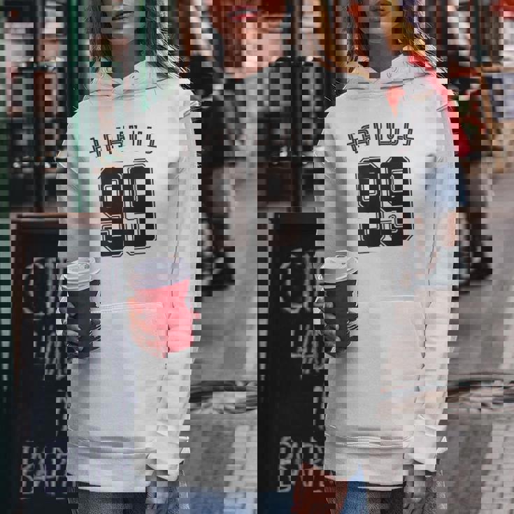 99 歳 白寿 祝い 99歳 99才 お祝い 男性 女性 白寿祝い 父 母 はくじゅ 背番号 バックプリント レディースパーカー 面白い贈り物