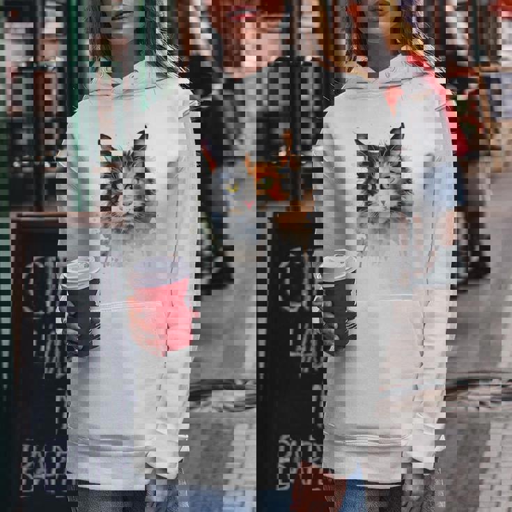 クールな水彩 三毛猫顔 三毛猫 お母さん 猫 お父さん レディースパーカー 面白い贈り物