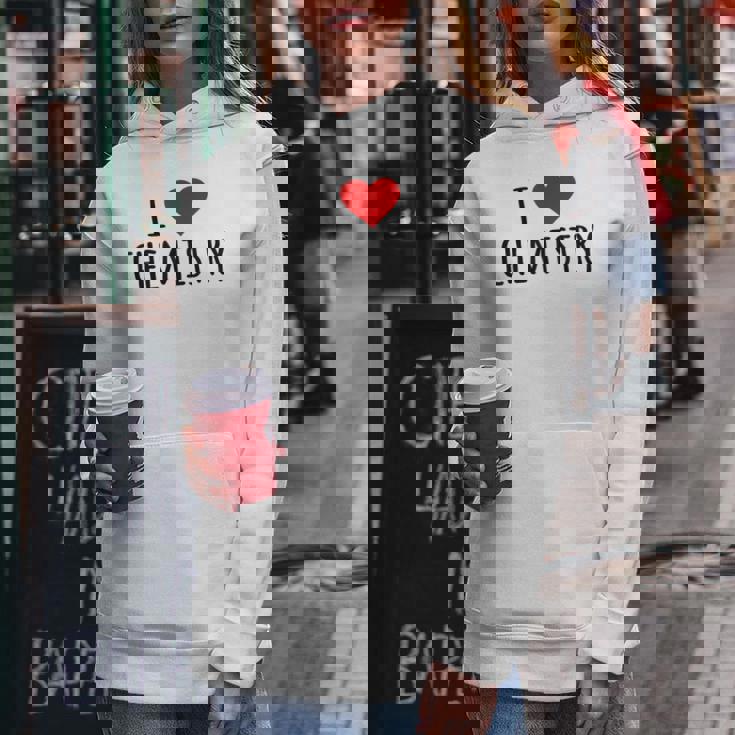 化学、化学が好き、化学の先生 化学実験技師、プレゼント、男性女性子供 I Love Chemistry レディースパーカー 面白い贈り物