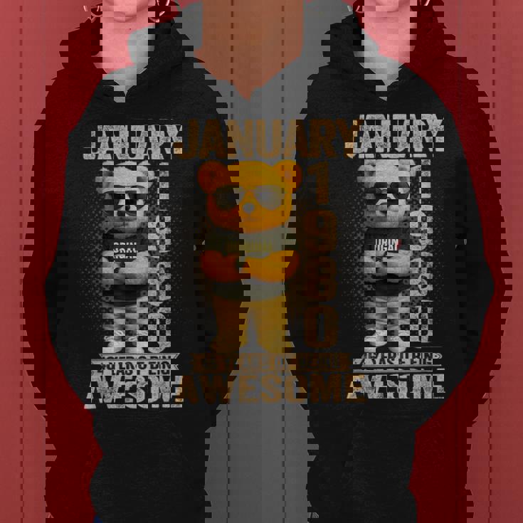 46歳 1980年1月 テディベア 46歳 誕生日 男性 女性 レディースパーカー