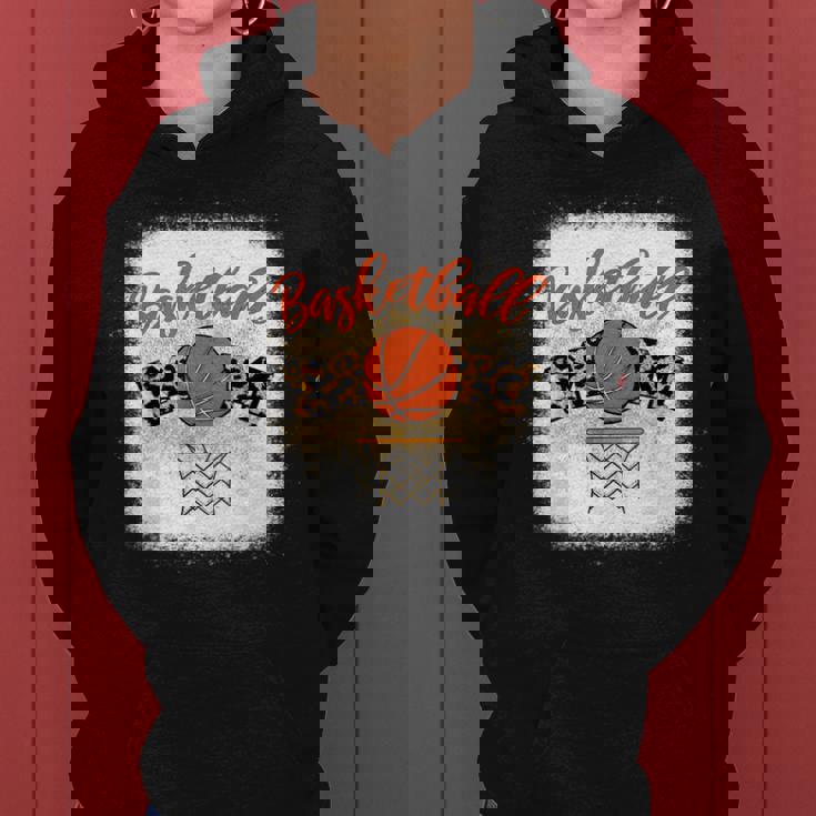 Basketball Mom Bleached Leopard 母の日 バスケットボール ママ レディースパーカー