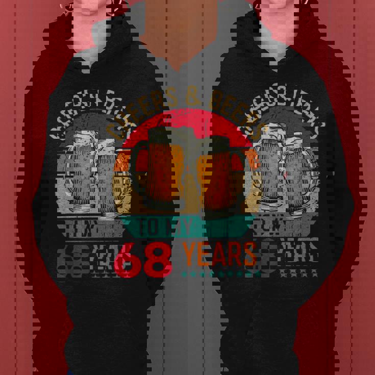 Cheers & Beers To 68 Years 68 Birthday 68Th Bday Men レディースパーカー