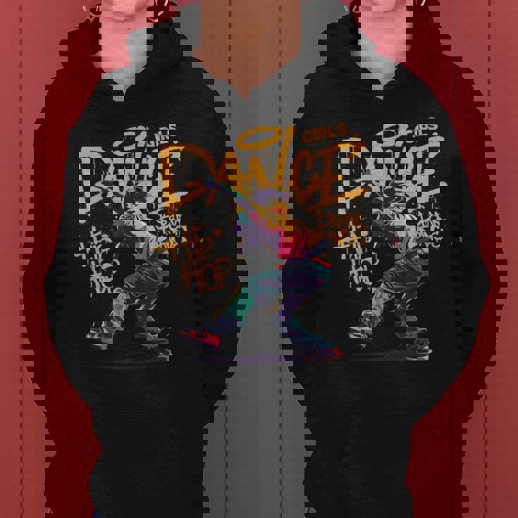 Cool Girls Breakdancing & Hip Hop Music Dancers Graffiti レディースパーカー