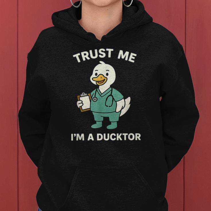 Trust Me I'm A Ducktor メディカルしゃれクワック ダックドクター レディースパーカー