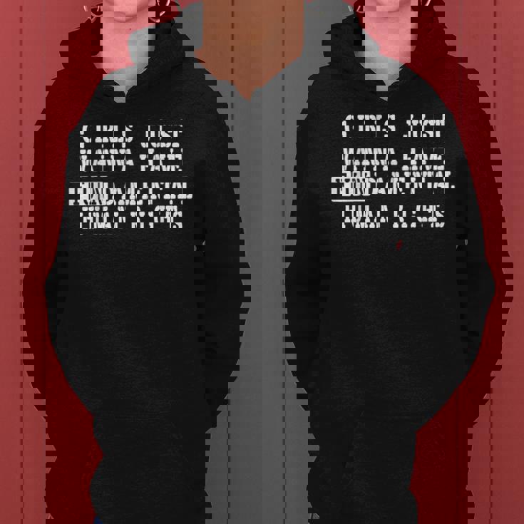 Girls Just Wanna Have 基本的な人権 レディースパーカー