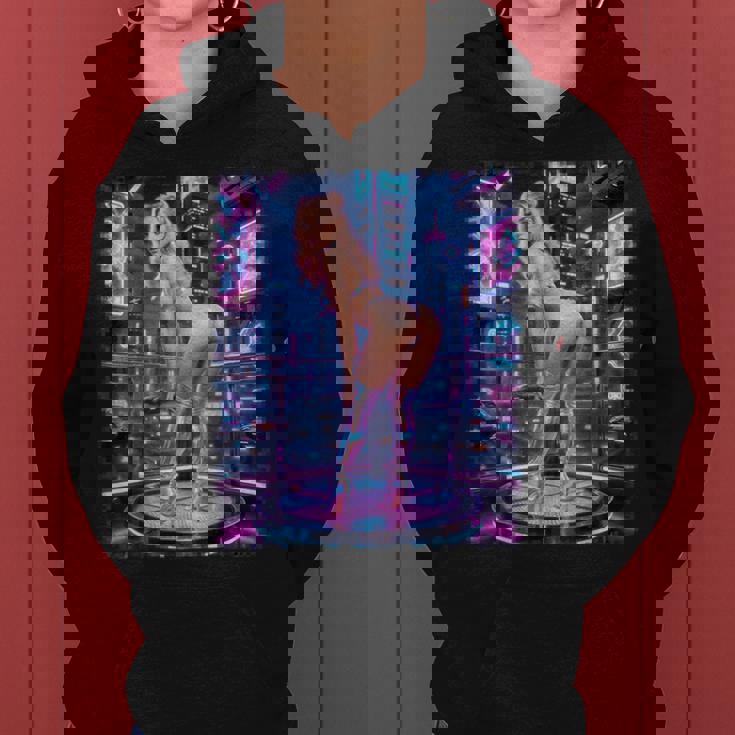 Hot Girl On 男性用 レトロフューチャリズム ピンナップガール 4 レディースパーカー