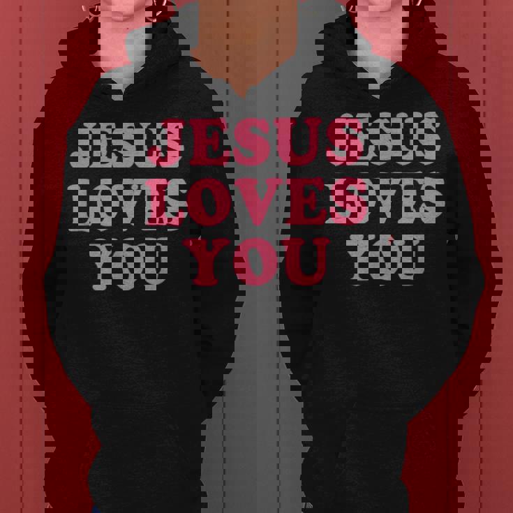 Jesus Loves You Christian Faith レディースパーカー