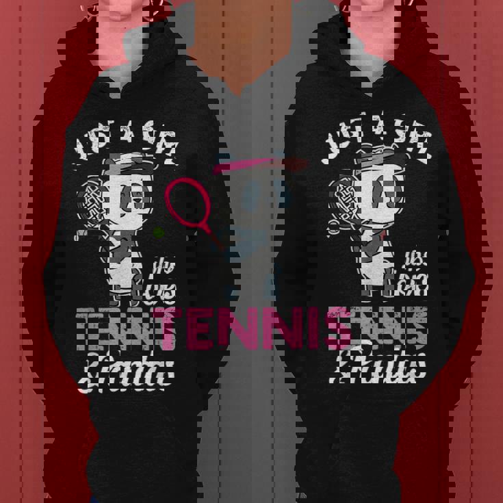 Just A Girl Who Love Tennis & Pandas パンダテニス愛好家 レディースパーカー