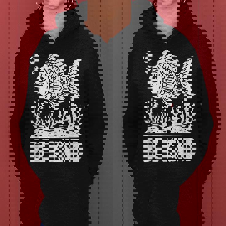 Be Kind Fish 学校教師の初日おめでとう レディースパーカー