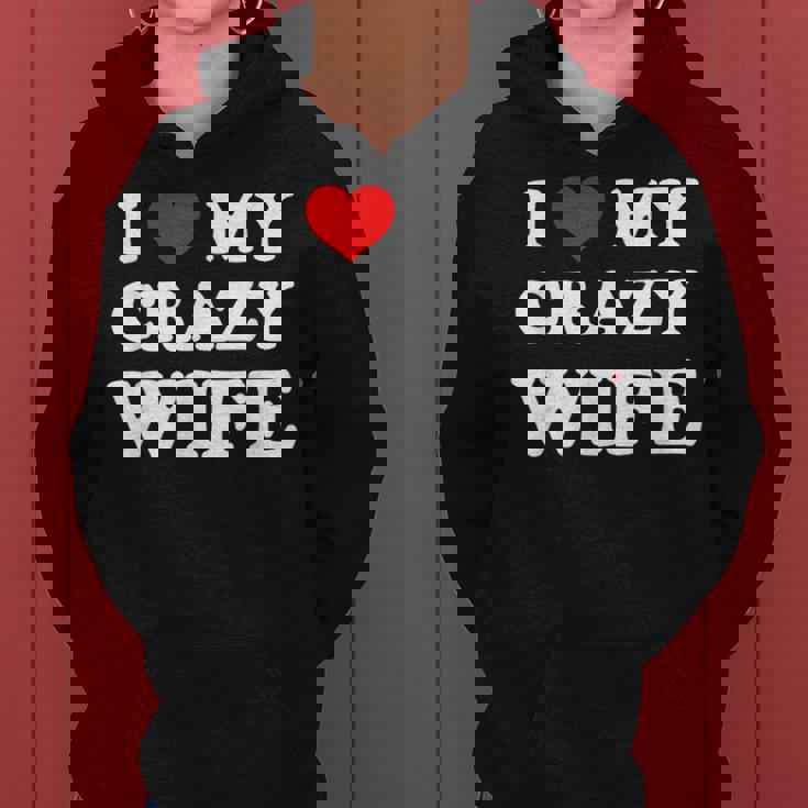 I Love My Crazy Wife レディースパーカー