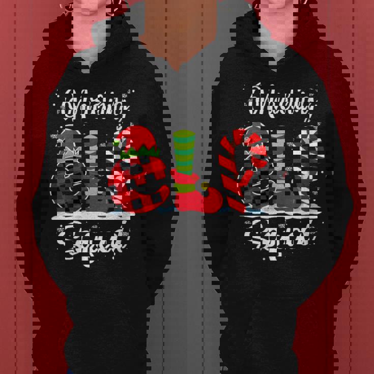 Marching Elf Squad Christmas Marching Band Matching Women's Hoodie