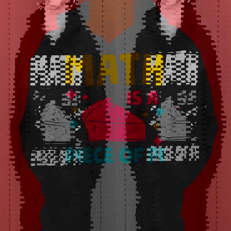 Math Is A Piece Of Pie Pi Day Nerd Mathtudent Teacher レディースパーカー