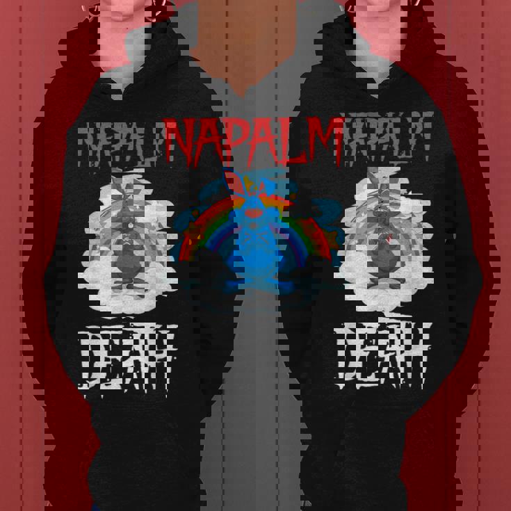 Napalm Death Rainbow Bunny ピンク ナパーム デスラビット レディースパーカー