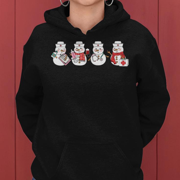 Nurse Snowman Squad Nursing Rn Registered Christmas Women Hoodie Nurse Snowman Squad Nursing Rn Registered Christmas Women Hoodie