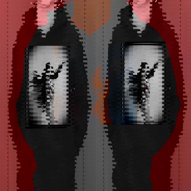 Pinup Girl 男性用 セクシーなブルネットファッションモデル 長袖tシャツ レディースパーカー