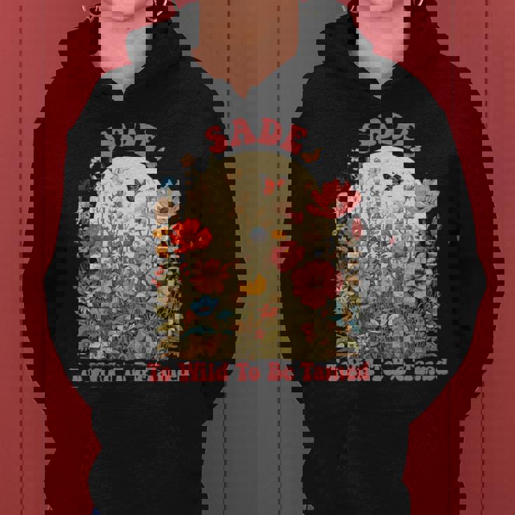 Sade 名前 かわいい レトロ 女の子 ワイルドフラワーade 名前 長袖tシャツ レディースパーカー