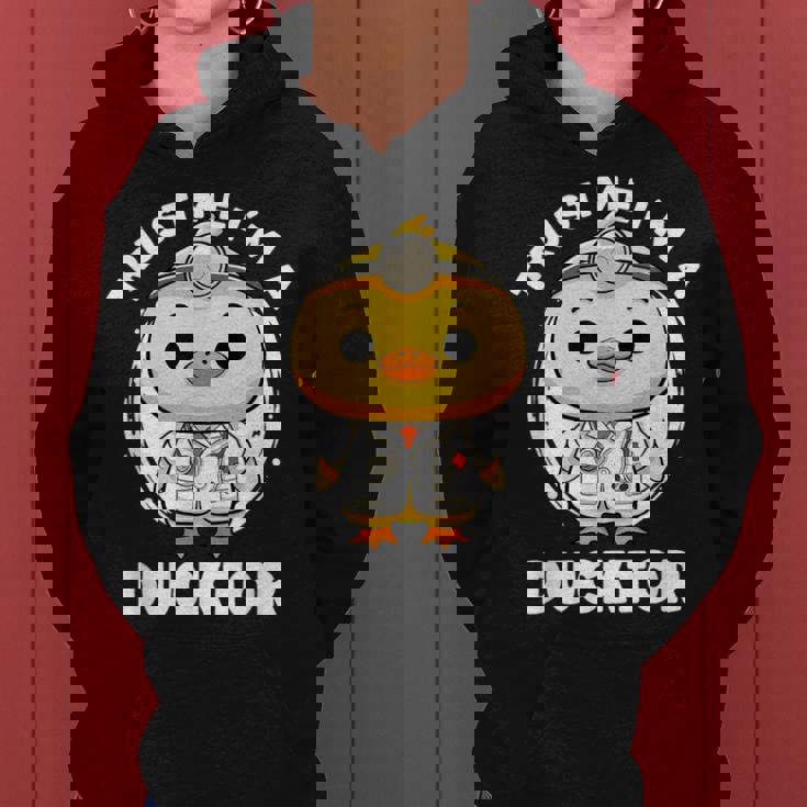 Trust Me I'm A Ducktor Duck Nurse 小児科医 レディースパーカー