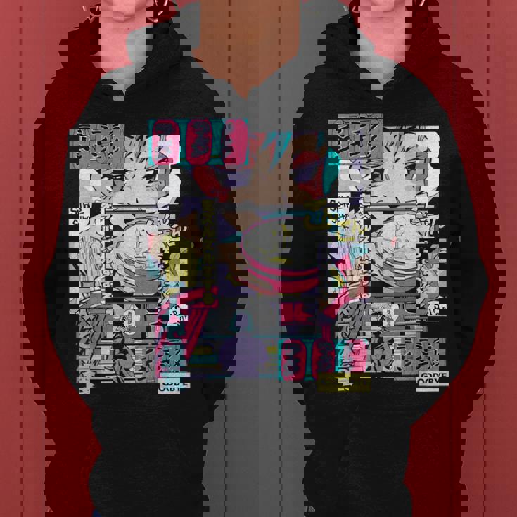 Vaporwave レトロ 90年代 日本アニメ 女の子とラーメン 美学 レディースパーカー