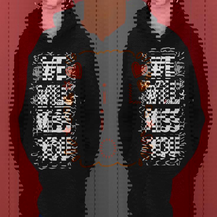 We Will Miss You 送別メッセージ 同僚 退職会 レディースパーカー