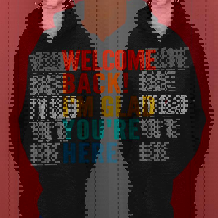 おかえりなさい、ここに来てくれて嬉しいです 男性 女性 子供 レディースパーカー