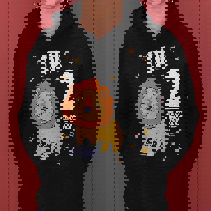 キッズ 2歳の誕生日 ライオン 2歳 男の子 女の子 レディースパーカー