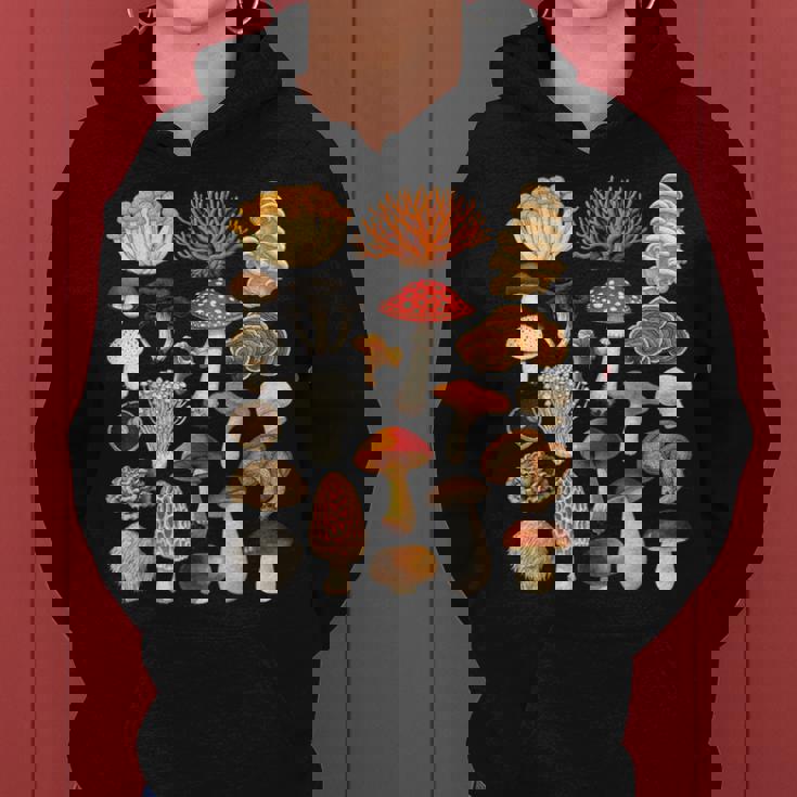 キノコの種類 自然 コテージコア ファン 男の子 女の子 キッズ レディースパーカー