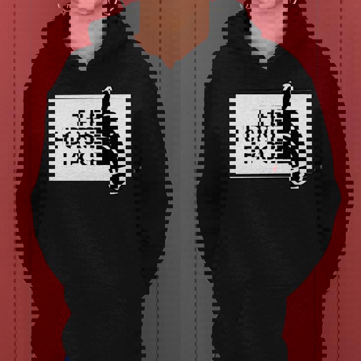 ザ・ホース・フェイス The Horse Face 午年 馬【十二支 干支】2026年 ブランド パロディ 長袖tシャツ レディースパーカー