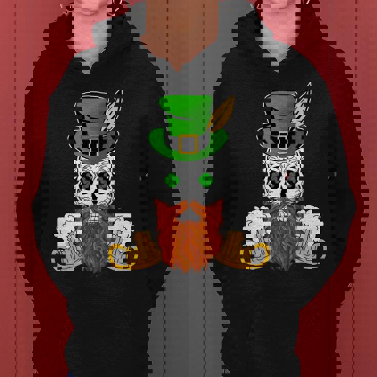 スカル 聖パトリックデー 洋服 ギフト 男性 女性 ビール 長袖tシャツ レディースパーカー