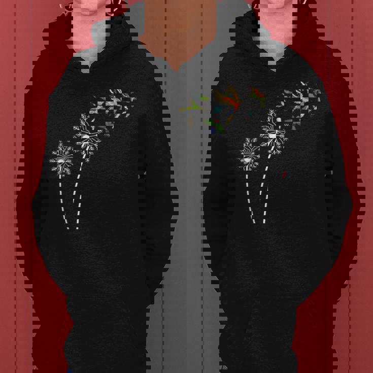 タンポポの花 インコ 鳥好き レディースパーカー