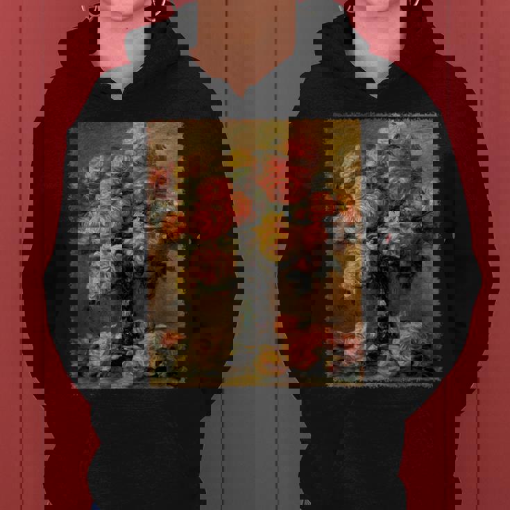 ピエール・オーギュスト・ルノワール作「花瓶の中のバラ」 ガーデンフラワー レディースパーカー