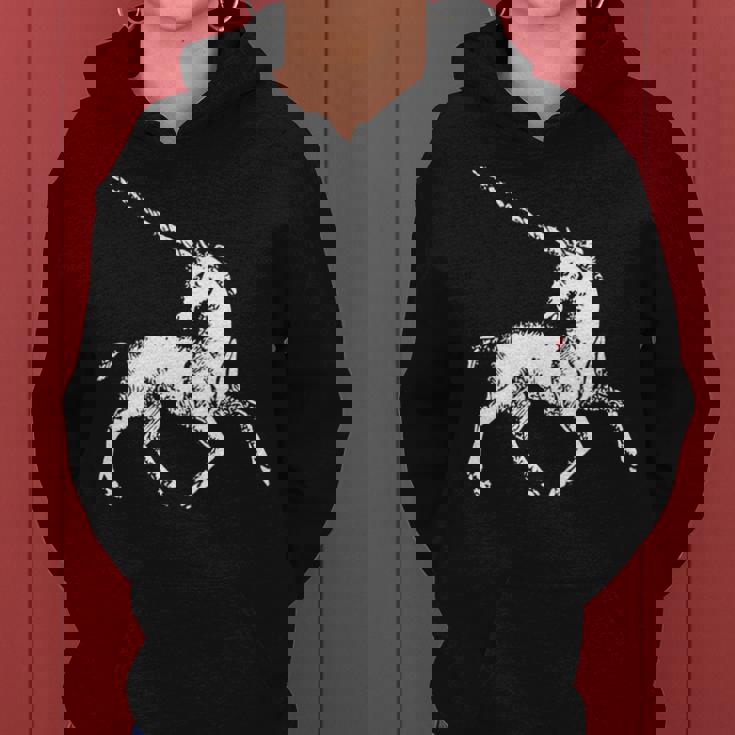 ユニコーン 神話上の生き物 おとぎ話 ファンタジー ヴィンテージ 古い Unicorn Fairy Tale Horse 長袖tシャツ レディースパーカー