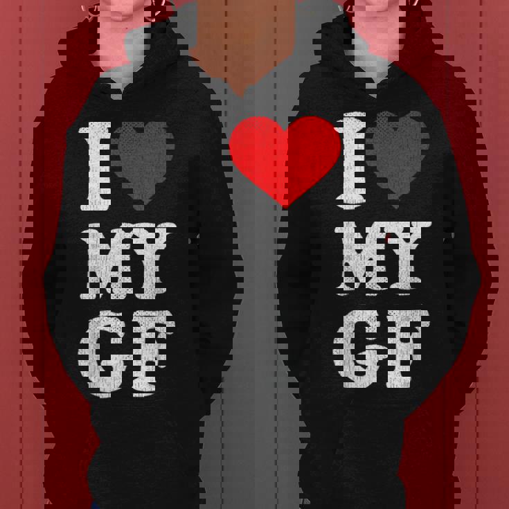 ユーズド加工 I Heart My Girlfriend アパレル I Love My Gf レディースパーカー