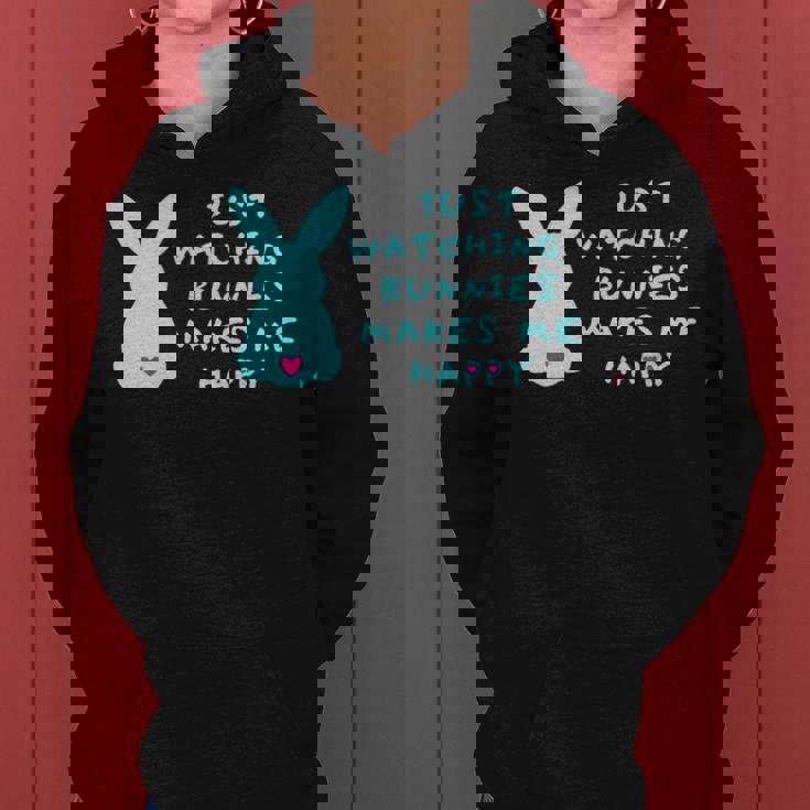 リサイズ ただうさぎを見てるだけで、幸せな気持ちになる Bunny Bunnies Rabit Happy うさぎ レディースパーカー