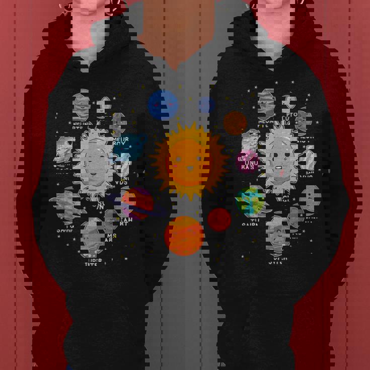 太陽系 惑星 宇宙 惑星 男の子 女の子 幼児 レディースパーカー