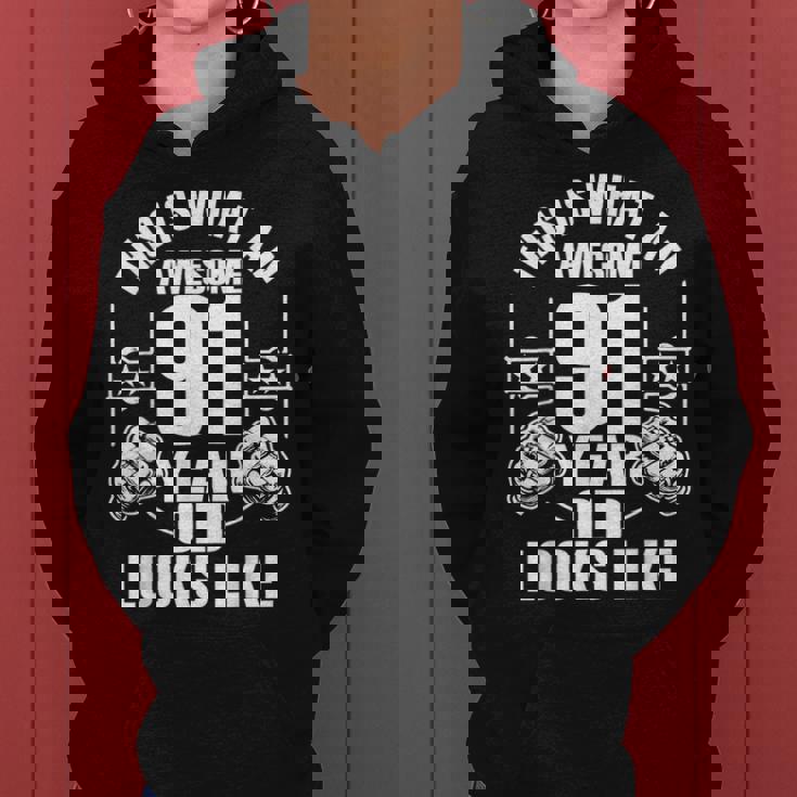 男性、女性、91歳の誕生日への91歳の誕生日プレゼント レディースパーカー