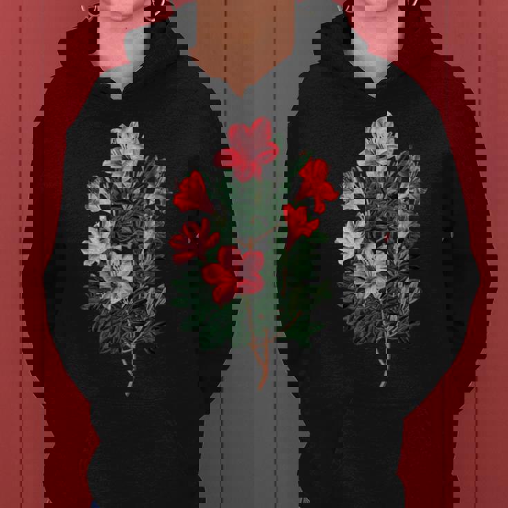 美しいツツジの花のイラストブルーム植物愛好家 長袖tシャツ レディースパーカー