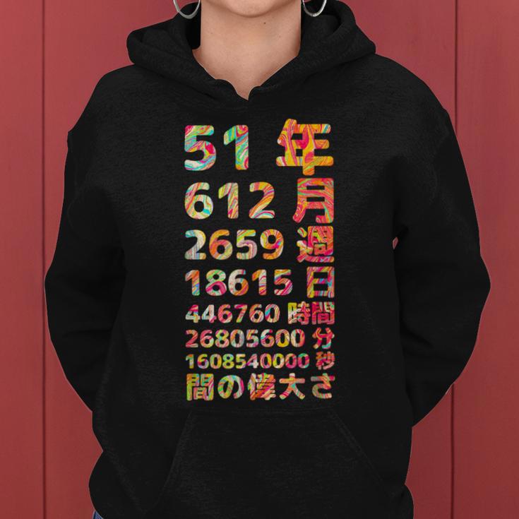 面白い51歳の誕生日の古いメーター 面白い51歳のギフト 女性 男性 面白い電卓 51歳の誕生日のギフト レディースパーカー